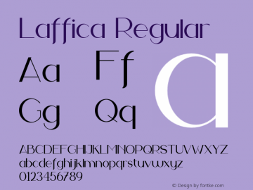 Laffica Version 1.00;April 24, 2021;FontCreator 13.0.0.2683 64-bit Font Sample