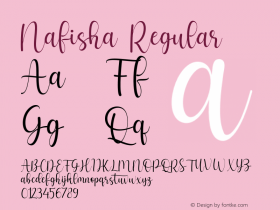 Nafisha Version 1.001;Fontself Maker 3.5.4图片样张