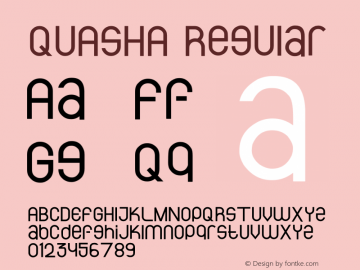 QUASHA Version 1.00;April 14, 2021;FontCreator 13.0.0.2683 32-bit Font Sample