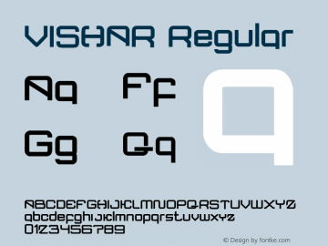 VISHAR Version 1.00;April 14, 2021;FontCreator 13.0.0.2683 32-bit Font Sample