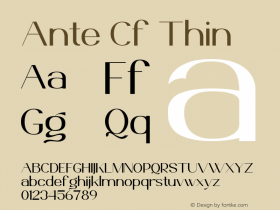 Ante Cf Thin Version 1.000图片样张