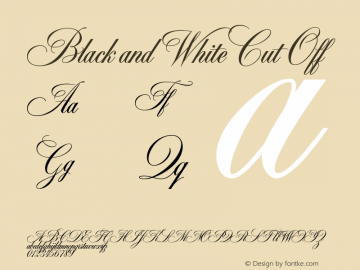Black and White Cut Off Version 1.000;PS 001.000;hotconv 1.0.88;makeotf.lib2.5.64775图片样张