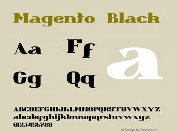 Magento-Black Version 1.000 Font Sample