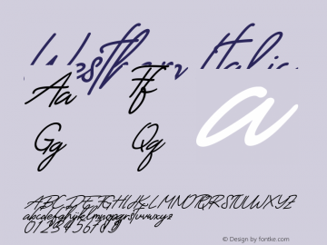 Westham Italic Version 1.00;May 2, 2021;FontCreator 11.5.0.2430 64-bit图片样张