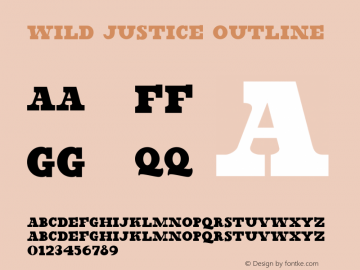 Wild Justice Outline Version 1.00;March 1, 2021;FontCreator 13.0.0.2683 64-bit图片样张