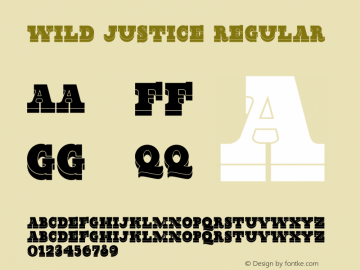 Wild Justice Version 1.00;March 1, 2021;FontCreator 13.0.0.2683 64-bit Font Sample