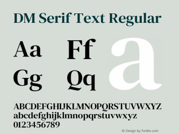 DM Serif Text Regular Version 5.200; ttfautohint (v1.8.3) Font Sample