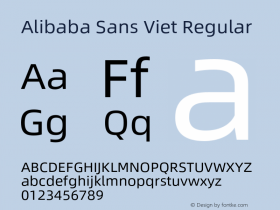 Alibaba Sans Viet Version 1.00 Font Sample