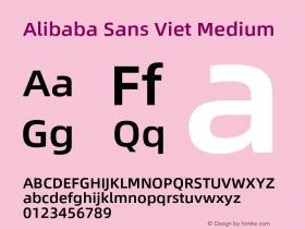 Alibaba Sans Viet Medium Version 1.00 Font Sample