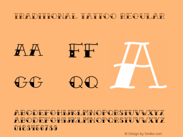 Traditional Tattoo Version 1.022;Fontself Maker 3.5.4 Font Sample