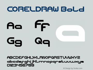 CORELDRAW Bold Version 1.00;May 11, 2021;FontCreator 11.5.0.2430 64-bit Font Sample