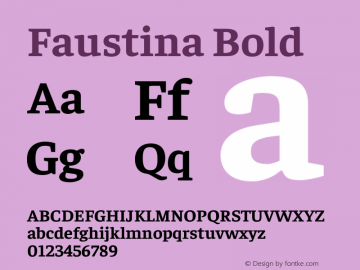 Faustina Bold Version 1.008图片样张