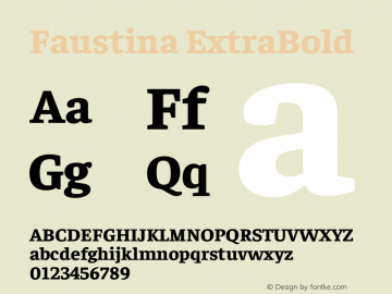 Faustina ExtraBold Version 1.008图片样张