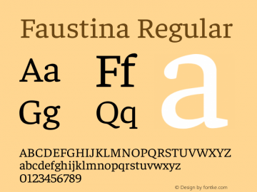 Faustina Regular Version 1.008图片样张