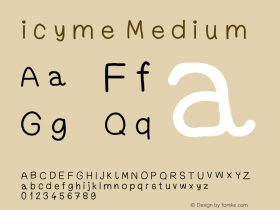 icyme Version 001.000 Font Sample