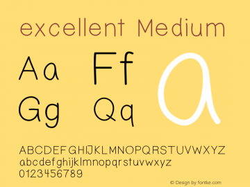 excellent Version 001.000 Font Sample