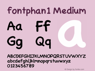 fontphan1 Version 001.000 Font Sample