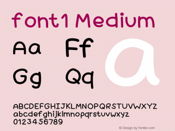 font1 Version 001.000 Font Sample