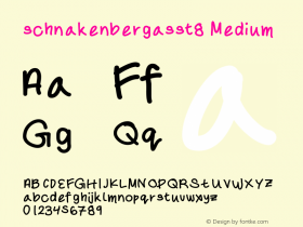 schnakenbergasst8 Version 001.000 Font Sample