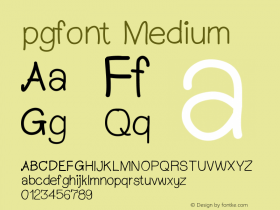 pgfont Version 001.000 Font Sample