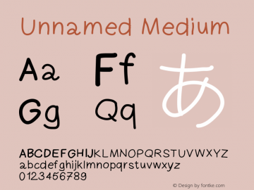 Unnamed Version 001.000 Font Sample