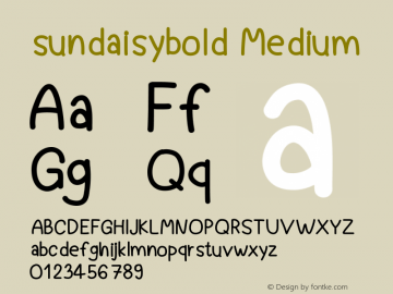 sundaisybold Version 001.000 Font Sample