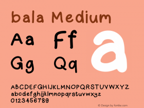 bala Version 001.000 Font Sample