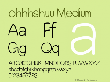 ohhhshuu Version 001.000 Font Sample