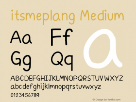 itsmeplang Version 001.000 Font Sample