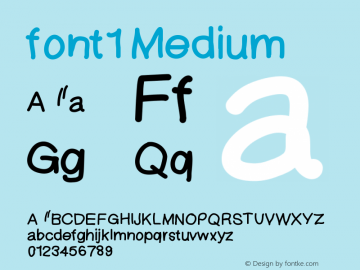 font1 Version 001.000 Font Sample