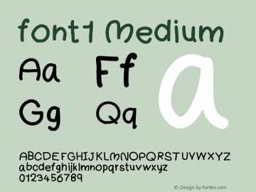 font1 Version 001.000 Font Sample