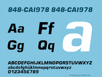 848-CAI978 848-CAI978 848-CAI978 Font Sample