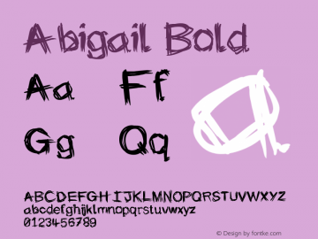 Abigail-Bold Version 001.000图片样张
