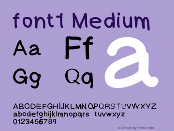 font1 Version 001.000 Font Sample