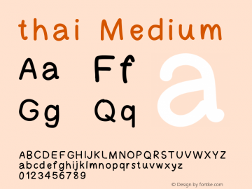 thai Version 001.000 Font Sample