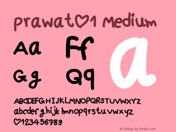 prawat01 Version 001.000 Font Sample