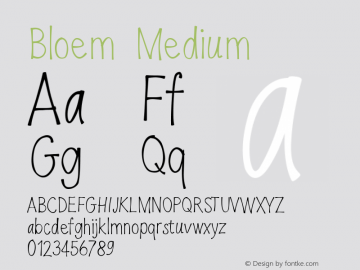 Bloem Version 001.000 Font Sample