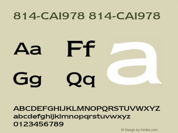 814-CAI978 814-CAI978 Version 3.0 Font Sample