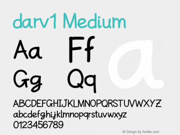 darv1 Version 001.000 Font Sample