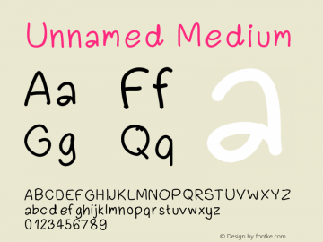 Unnamed Version 001.000 Font Sample