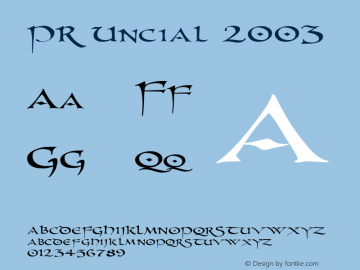 PR Uncial 2003 1.0 2003-09-19图片样张