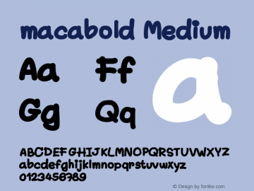 macabold Version 001.000 Font Sample