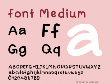 font Version 001.000图片样张