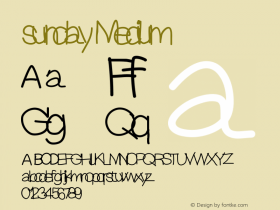 sunday Version 001.000 Font Sample