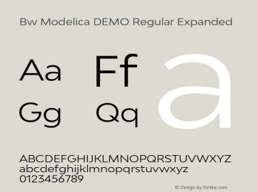 Bw Modelica DEMO Regular Expanded Version 2.000;PS 002.000;hotconv 1.0.88;makeotf.lib2.5.64775图片样张