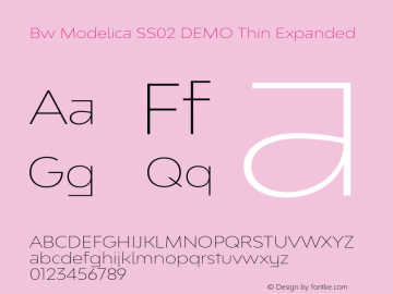 Bw Modelica SS02 DEMO Thin Expanded Version 2.000;PS 002.000;hotconv 1.0.88;makeotf.lib2.5.64775图片样张