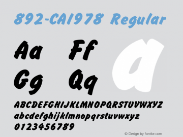 892-CAI978 Regular Version 1.00 July 18, 1992, initial release图片样张