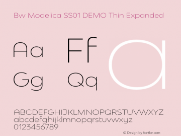 Bw Modelica SS01 DEMO Thin Expanded Version 2.000;PS 002.000;hotconv 1.0.88;makeotf.lib2.5.64775图片样张