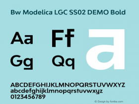 Bw Modelica LGC SS02 DEMO Bold Version 3.000;PS 003.000;hotconv 1.0.88;makeotf.lib2.5.64775 Font Sample