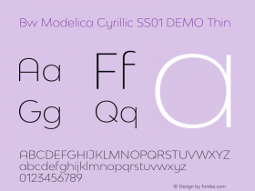 Bw Modelica Cyrillic SS01 DEMO Thin Version 3.000;PS 003.000;hotconv 1.0.88;makeotf.lib2.5.64775 Font Sample